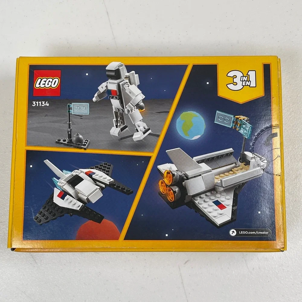 LEGO Creator Space Shuttle 31134 Unisex White 3-in-1 Building Toy Set 144 Pcs